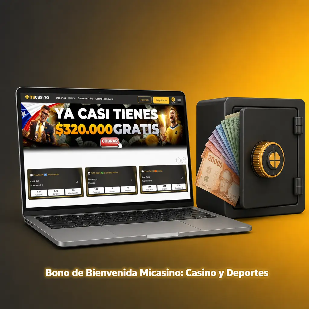 Bono de bienvenida Micasino para casino y deportes, con montos, depósito mínimo y requisitos de apuesta.