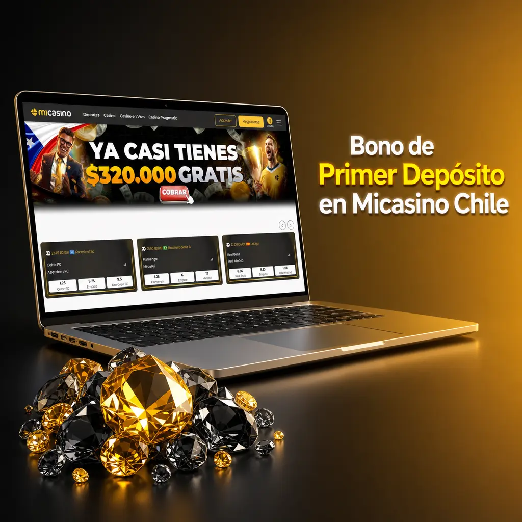 Bono de primer depósito en Micasino Chile: 100% hasta 384.364 CLP en deportes o 440.486 CLP en casino.