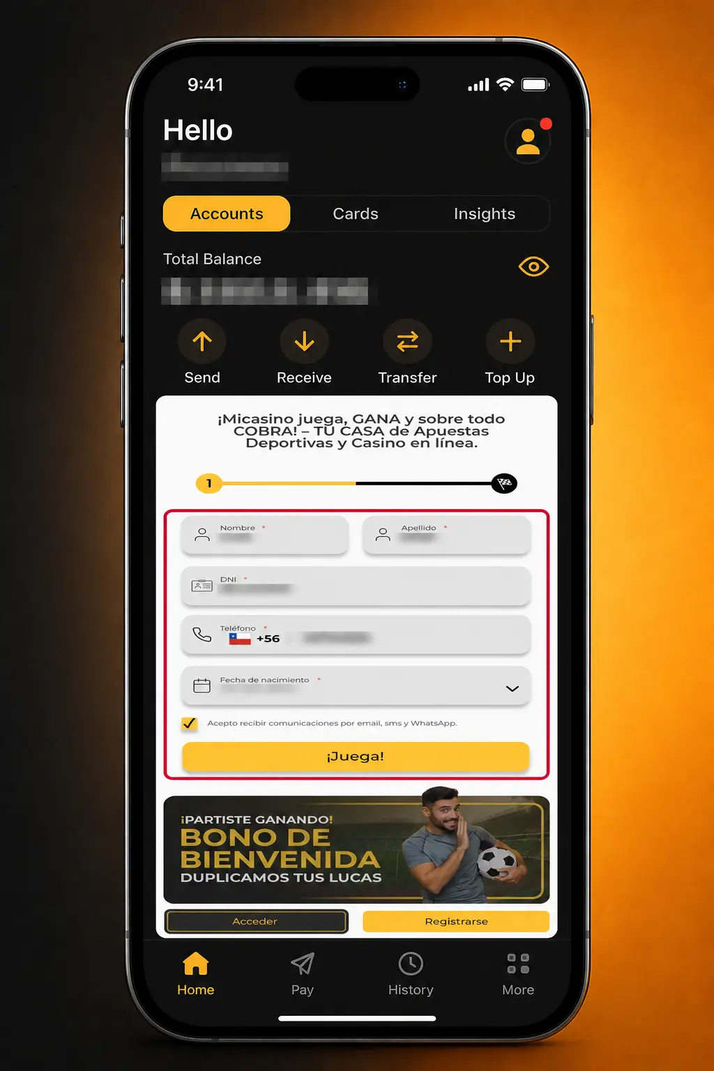Pasos para registrarte en Micasino: completa tus datos, crea una contraseña y confirma tu cuenta para empezar a jugar.