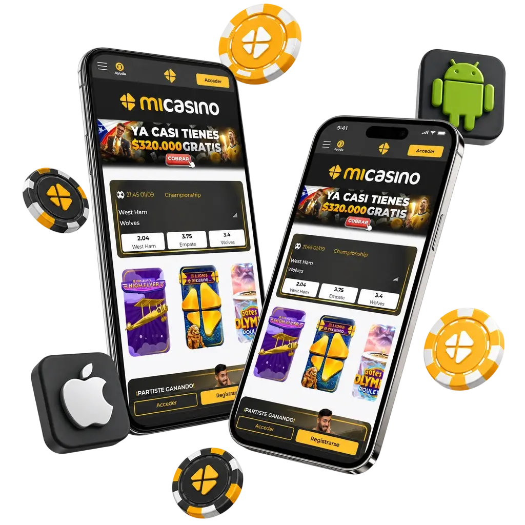 App Micasino para Android e iOS con bono de bienvenida, casino y apuestas deportivas en Chile