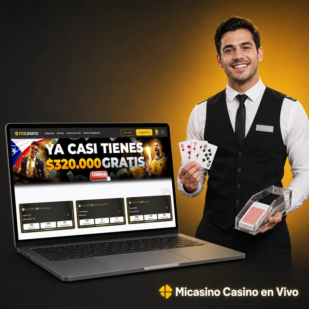 Casino en vivo Micasino: ruleta, blackjack, baccarat, póker y game shows como Crazy Time con crupier real