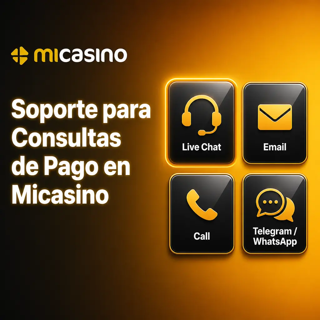 Soporte de Micasino para consultas sobre depósitos y retiros: chat en vivo, correo, centro de ayuda y formulario de contacto.